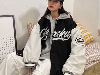 Harajuku BF jacket 2021 spring and autumn new loose Japanese college style baseball uniform mid lengpicture3