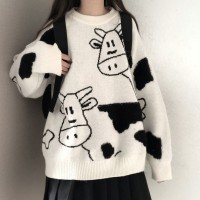 Sweater pullover autumn and winter new sweet pullover sweater female student Korean version loose wi