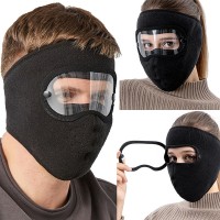 Windproof Anti Dust Face Mask Cycling Ski Breathable Masks Fleece Face Shield Hood with High Definit