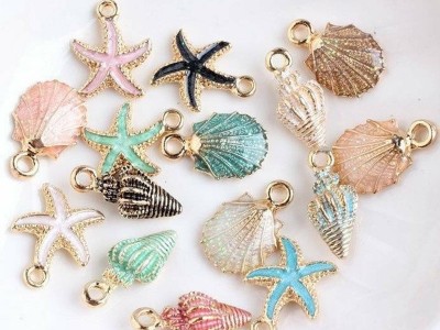 Nice Conch Sea Shell Charms Ocean Pendants Starfish Anklet Bracelet Necklace DIY Handmade Accessoriepicture1