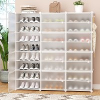 Cube Plastic Dustproof Shoe Cabinet DIY Multilayer Shoe Rack Storage Shoes Boots Organizer with Door